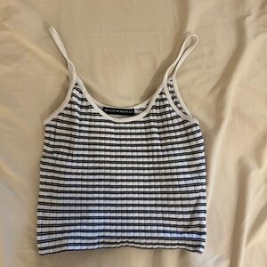 Navy blue and White Striped Women's Top